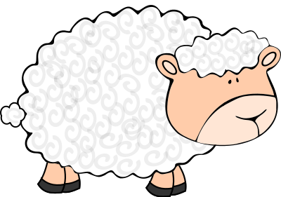 Funny sheep clipart