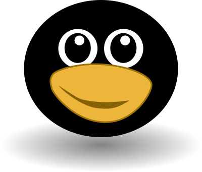 Funny tux face clipart