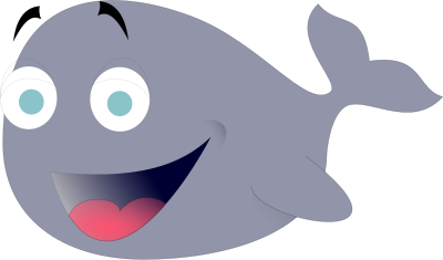 Funny whale clipart
