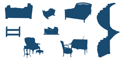 Furniture silhouettes clipart