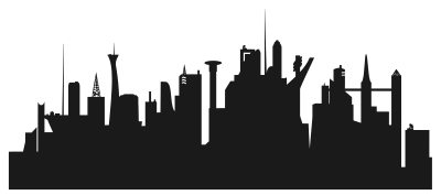 Futuristic City Skyline clipart