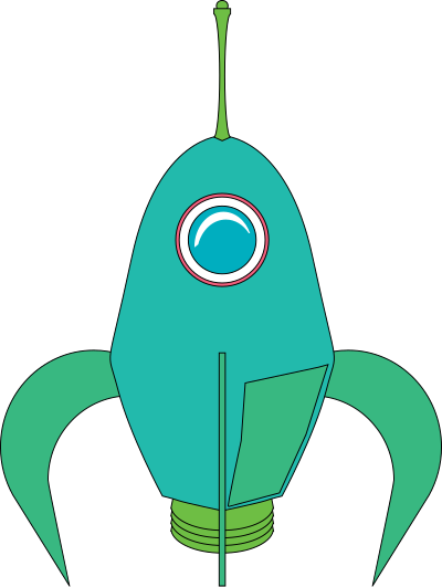 Futuristic Rocket clipart