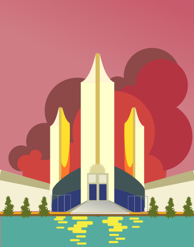 Futuristic scene clipart