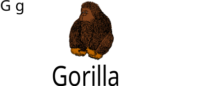 G for Gorilla clipart