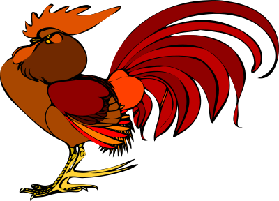 Gallo di profilo clipart