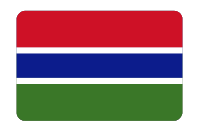 Gambia flag (bevelled) clipart