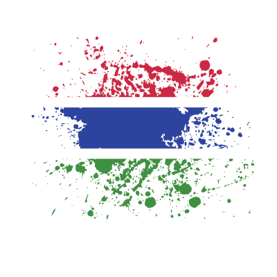 Gambia flag ink splash clipart