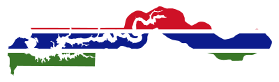 Gambia Flag Map clipart