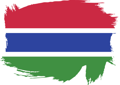 Gambia painted flag clipart