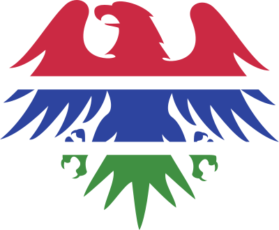 Gambian flag eagle emblem clipart