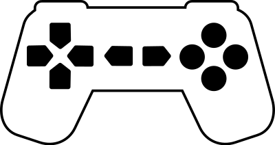 Game Controller Outline White 2 clipart