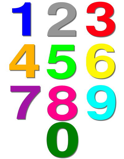 Game marbles - digits clipart