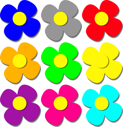 Game marbles - flowers clipart