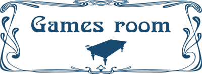 Games room door sign clipart