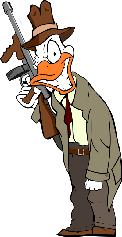 Gangster Duck clipart