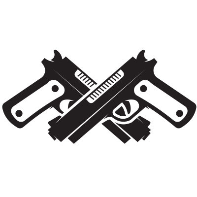 Gangster pistols clipart