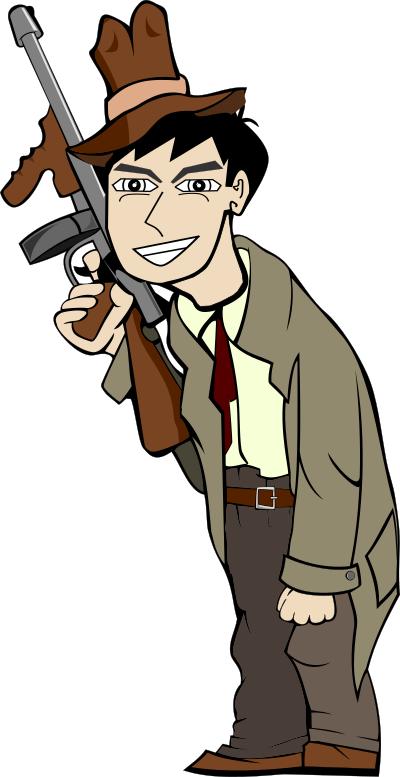 Gangster with a Gun clipart