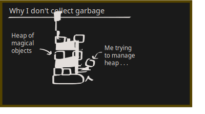 Garbage collecting is hard . . . clipart