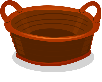 Garden basket - game component - superb quality clipart