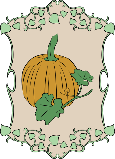 Garden Sign Pumpkin clipart