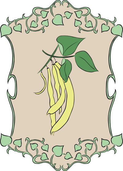 Garden Sign Yellow String Beans clipart