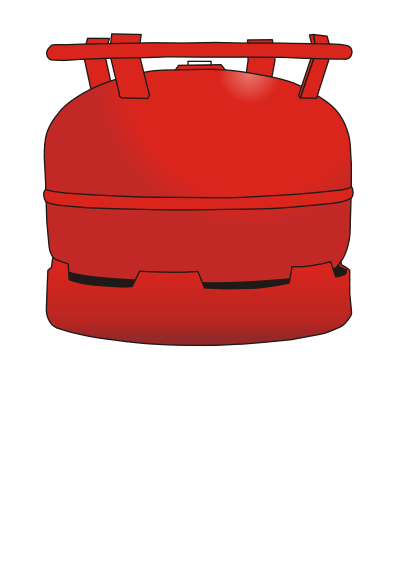 Gas bottle 6 kg clipart