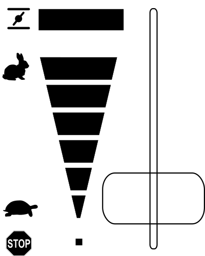 Gas command of a mower clipart