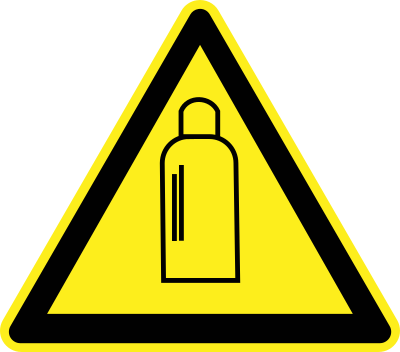 Gas Cylinders Warning Sign clipart