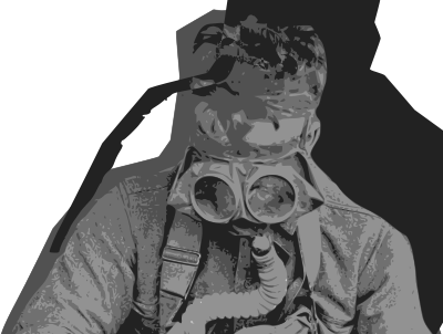 Gas Mask Man clipart