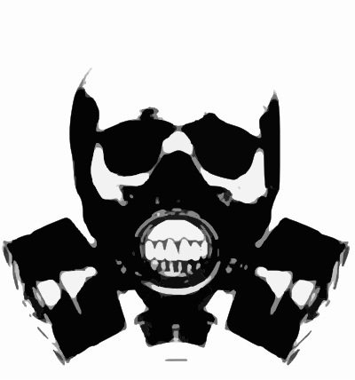 Gas mask skull clipart