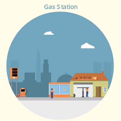 Gas Station clipart