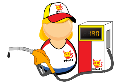 Gas station attendant clipart