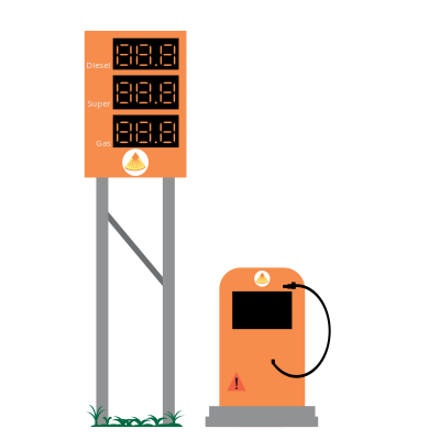 Gas Station Elements clipart
