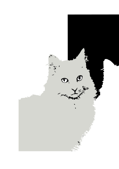 Gato Azul - Blue Cat clipart
