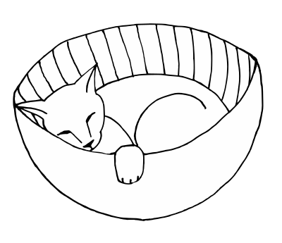 Gato dormido clipart