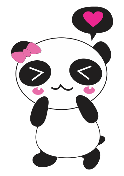 Gấu trúc nữ clipart