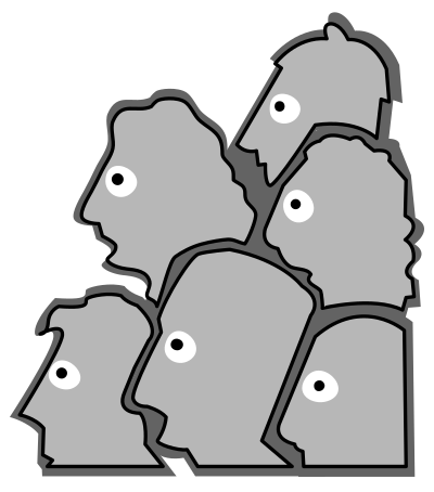 Gawkers ogling clipart