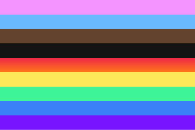 Gay pride 9 colors clipart