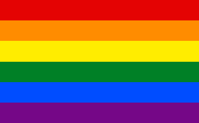 Gay pride rainbow color flag clipart