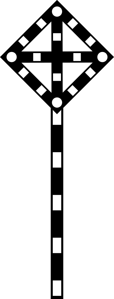(GD-10) sign "Temporary sign - Raise the knife, lower wings (if you have one obstacle)" clipart