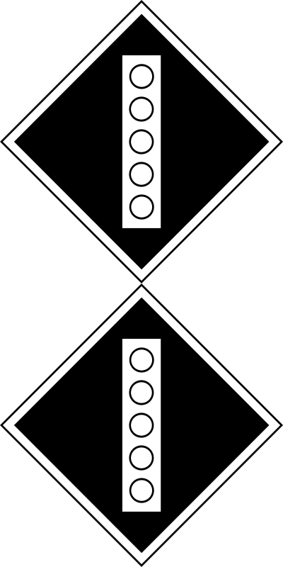 (GD-16) sign "Permanent sign - Raise pantograph on electric train" clipart