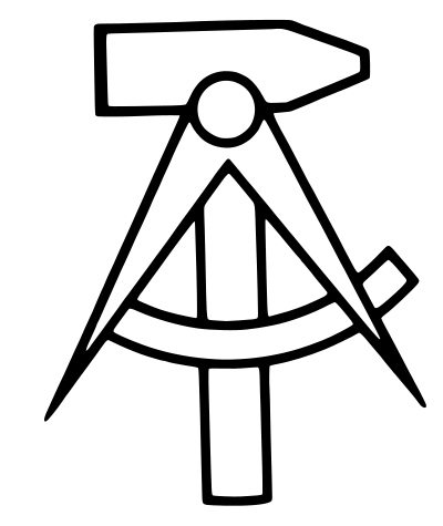 GDR hammer and compass clipart