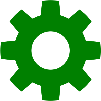 Gear in green clipart