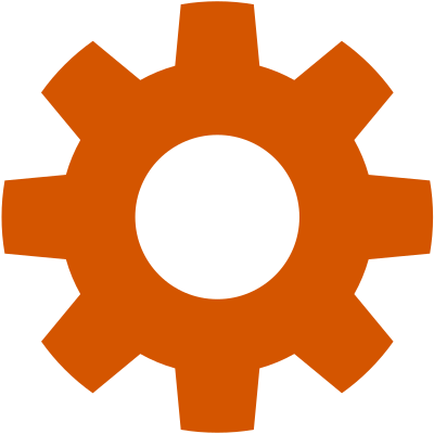 Gear in yellow clipart