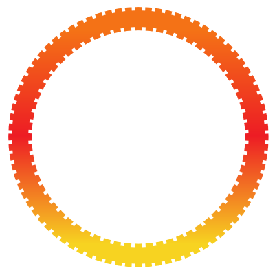 Gear shape gradient color clipart
