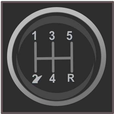 Gear shift knob icon clipart