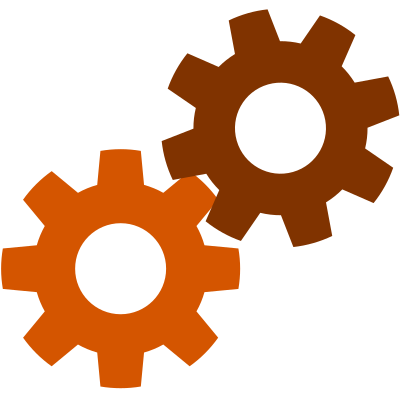 Gears in yellow clipart