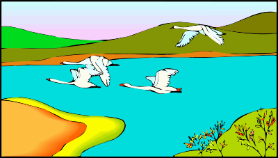 Geese 3 clipart
