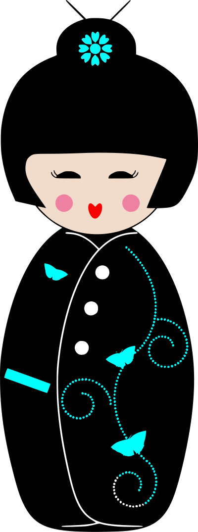 Geisha cartoon clipart