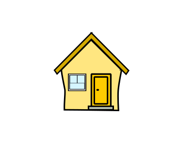 gelbes haus (Yellow House) clipart
